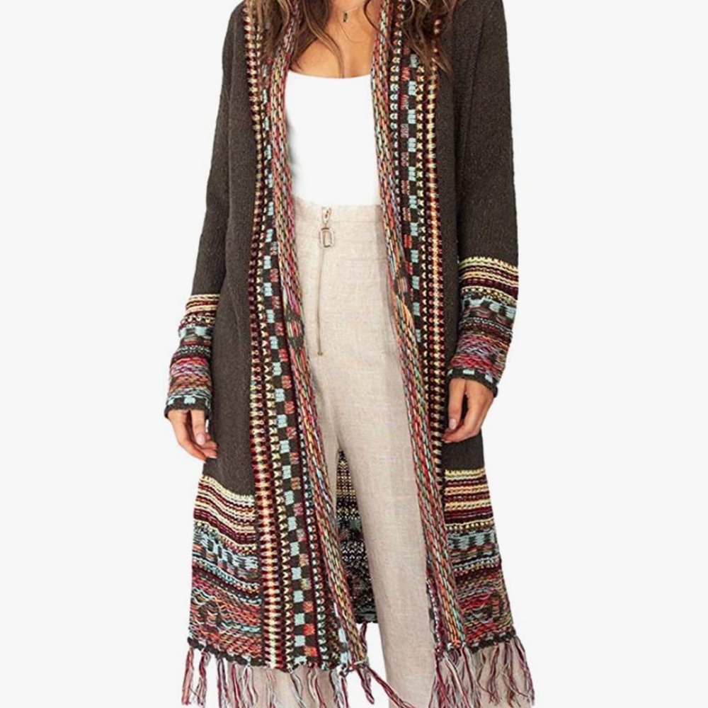 Boho cardigan sweater